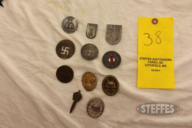 Asst. German Nazi pins, approx. (11)_1.jpg